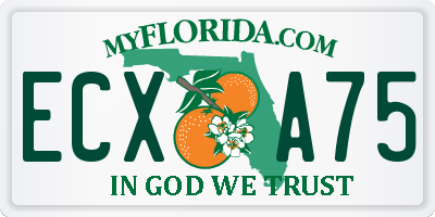 FL license plate ECXA75
