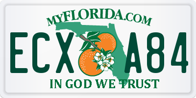 FL license plate ECXA84