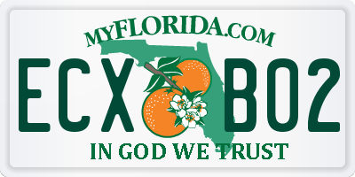 FL license plate ECXB02