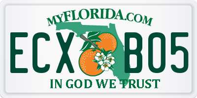 FL license plate ECXB05