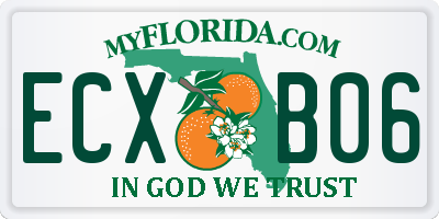 FL license plate ECXB06