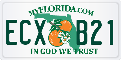 FL license plate ECXB21
