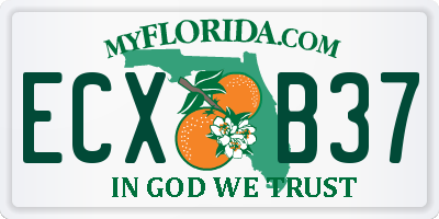 FL license plate ECXB37
