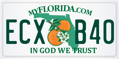FL license plate ECXB40