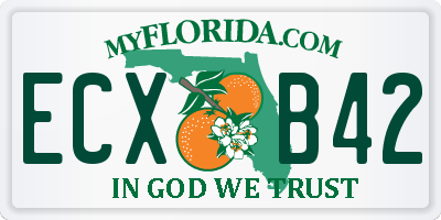 FL license plate ECXB42
