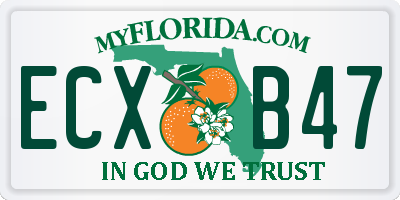 FL license plate ECXB47
