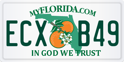 FL license plate ECXB49