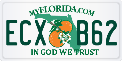 FL license plate ECXB62