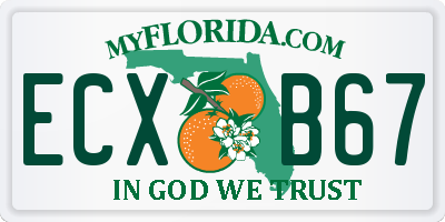 FL license plate ECXB67