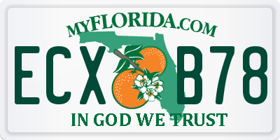 FL license plate ECXB78