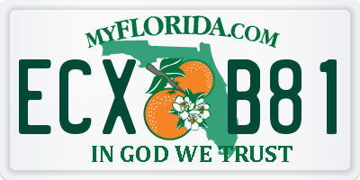 FL license plate ECXB81