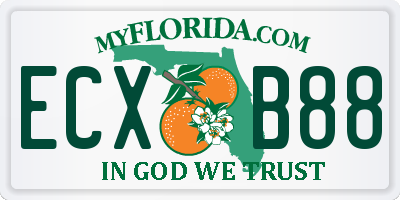 FL license plate ECXB88