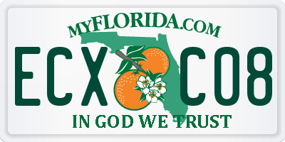FL license plate ECXC08