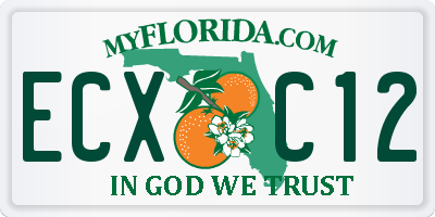 FL license plate ECXC12