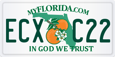 FL license plate ECXC22