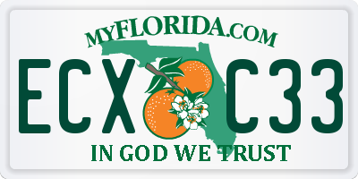 FL license plate ECXC33
