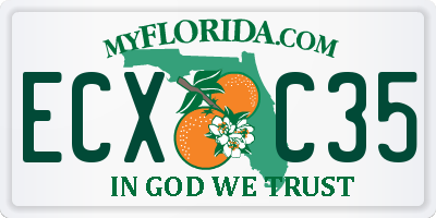 FL license plate ECXC35