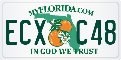 FL license plate ECXC48