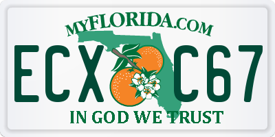 FL license plate ECXC67