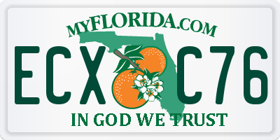 FL license plate ECXC76