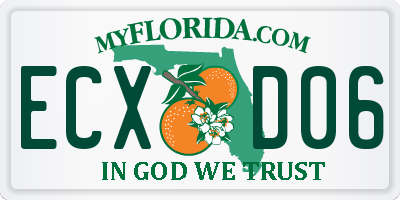 FL license plate ECXD06
