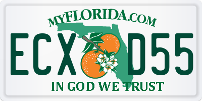 FL license plate ECXD55