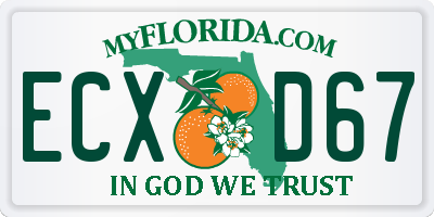FL license plate ECXD67