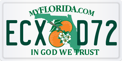 FL license plate ECXD72