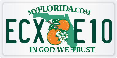 FL license plate ECXE10