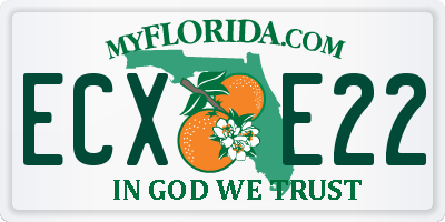 FL license plate ECXE22