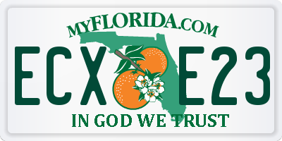 FL license plate ECXE23