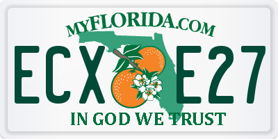 FL license plate ECXE27