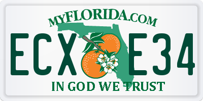 FL license plate ECXE34