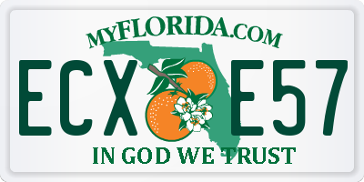 FL license plate ECXE57