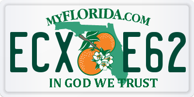 FL license plate ECXE62