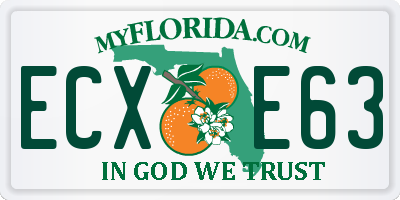 FL license plate ECXE63