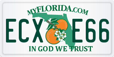FL license plate ECXE66
