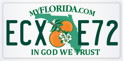 FL license plate ECXE72