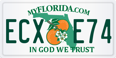 FL license plate ECXE74