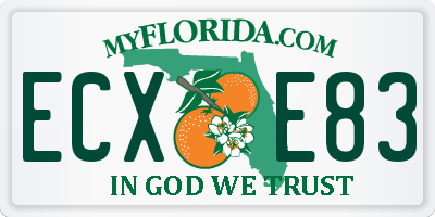 FL license plate ECXE83