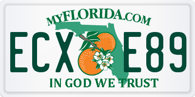 FL license plate ECXE89