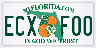 FL license plate ECXF00