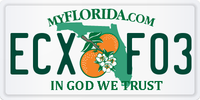 FL license plate ECXF03