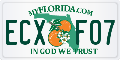 FL license plate ECXF07