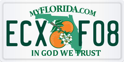 FL license plate ECXF08