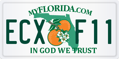 FL license plate ECXF11