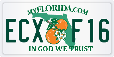 FL license plate ECXF16
