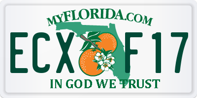 FL license plate ECXF17