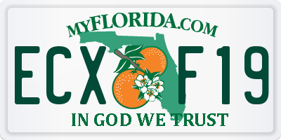 FL license plate ECXF19
