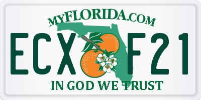 FL license plate ECXF21